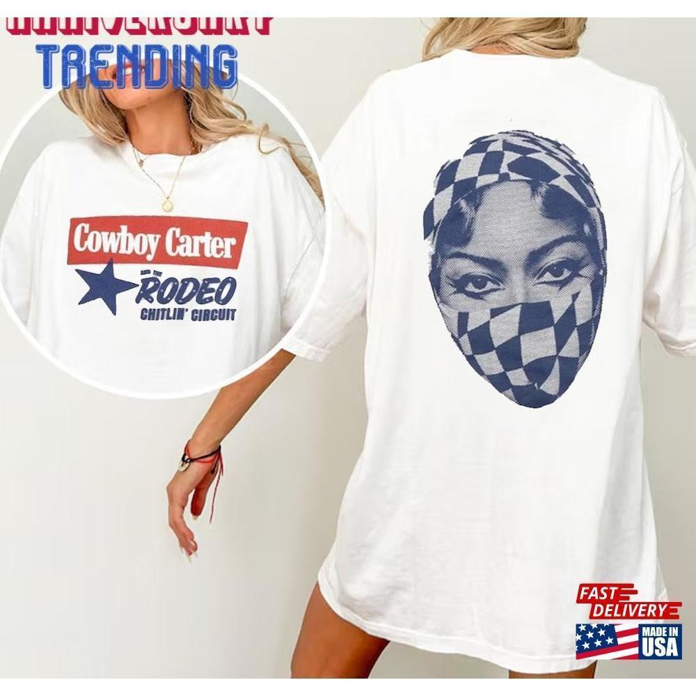 Cowboy Carter Unisex Tshirt   Rodeo Shirt 2 Sided